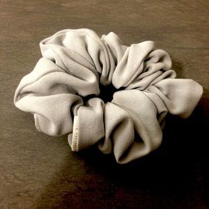 Chelsea King gray scrunchie